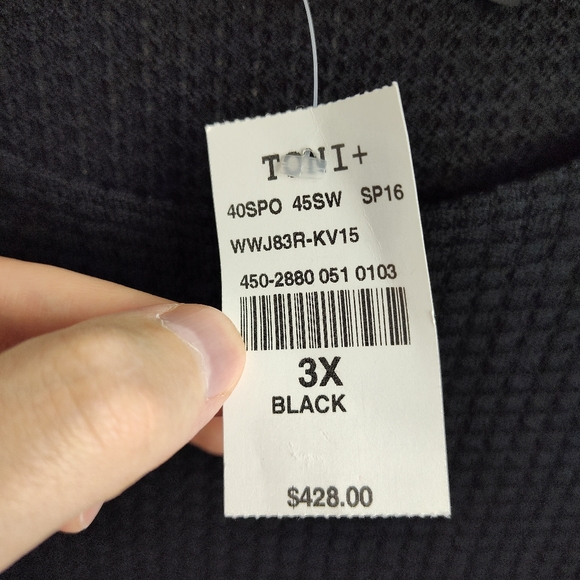 NWT Lafayette 148 Sleeveless Sweater Black Pullover textured vest new plus 3X - Picture 4 of 13